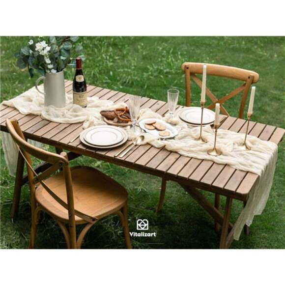 Cheesecloth Table Runner 10ft Gauze Boho Rustic Ivory White Cream - Picture 5 of 7